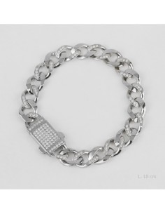 Pulsera de Plata de Ley | 10 mm | L. 18 cm